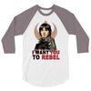 i want you to rebel 3/4 Sleeve Shirt
