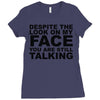 rude slogan Ladies Fitted T-Shirt