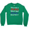 this was a trump shirt but hillary deleted it Crewneck Sweatshirt