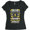 Never Underestimate the Strength of a Sarcoma Cancer Warrior Women's Triblend Scoop T-shirt