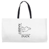 rabbit duck Weekender Totes