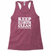 keep earth clean it's not uranus Racerback Tank