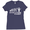 evolution of a chef cooking funny mens Ladies Fitted T-Shirt
