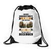 Never Underestimate A Man Who Watches The 100 And Was Born in December Drawstring Bags