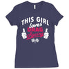 this girl loves drag racing Ladies Fitted T-Shirt