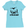 i iz on your shirt funny lolcat geek nerd tee cat s 3xl Ladies Fitted T-Shirt
