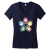 big bang theory sheldon rock Women's V-Neck T-Shirt