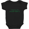 i before e Baby Bodysuit