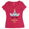 birthday unicorn family series birthday boy Women's Triblend Scoop T-shirt