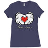 mickey et l'amour en Ladies Fitted T-Shirt