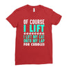 cat cats lift lifting fitness Ladies Fitted T-Shirt