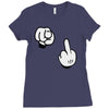 mickey fuck you rouge Ladies Fitted T-Shirt