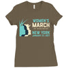 Women's March New York Ladies Fitted T-Shirt