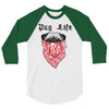 pug life 3/4 Sleeve Shirt
