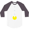 funny 80s pacman 'eating buttons' 3/4 Sleeve Shirt