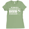 a balanced diet is a beer in each hand Ladies Fitted T-Shirt