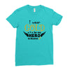 I Wear Gold For My Hero In Haven Ladies Fitted T-Shirt