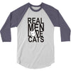real men love cat 3/4 Sleeve Shirt