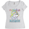 unicorns are born in march cute unicorn Women's Triblend Scoop T-shirt