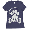 personalized paw halo Ladies Fitted T-Shirt