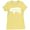 pig sausages funny Ladies Fitted T-Shirt
