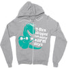 t rex skipped too many arm days Zipper Hoodie