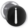 skinny white tie Pin-back button
