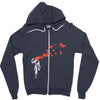 banksy headshot butterfly Zipper Hoodie