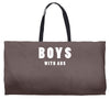 boys with abs Weekender Totes