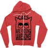 cats are fucking awesome Zipper Hoodie