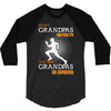 the best grandpas go running 3/4 Sleeve Shirt