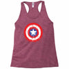 captain america dying bleeding logo Racerback Tank