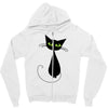 black cat idiot Zipper Hoodie