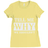 tell me why we shouldn't Ladies Fitted T-Shirt