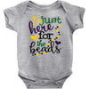 i'm just here for the beads Baby Bodysuit