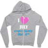 i love july especially the 4th Zipper Hoodie