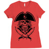 skull with beard Ladies Fitted T-Shirt