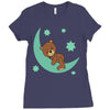 brown sleep Ladies Fitted T-Shirt
