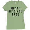 music sets you free Ladies Fitted T-Shirt