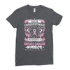 Never Underestimate The Strength Of A Breast Cancer Warrior Ladies Fitted T-Shirt