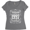 vintage made in 1997 perfectly aged a living legend Women's Triblend Scoop T-shirt