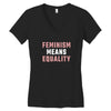 Feminism Means Equality Women's V-Neck T-Shirt