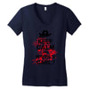 keep calm and where's carl tshirt the walking zombie tee apocalypes fu Women's V-Neck T-Shirt