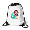 little ugly mermaid Drawstring Bags