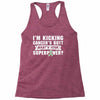 I Am Kicking Cancers Butt Whats Your Superpower ? Racerback Tank