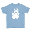 large bear paw print crew neck long sleeve Youth Tee