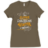 I'm a june woman I was born with my heart Ladies Fitted T-Shirt