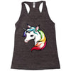 rainbow unicorn Racerback Tank