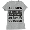 all men are created equal october Ladies Fitted T-Shirt