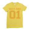 1 best dad Ladies Fitted T-Shirt